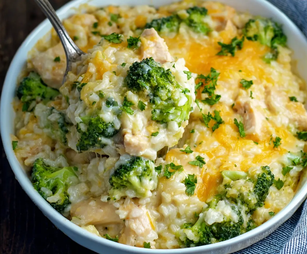 Creamy Chicken Broccoli Rice Casserole