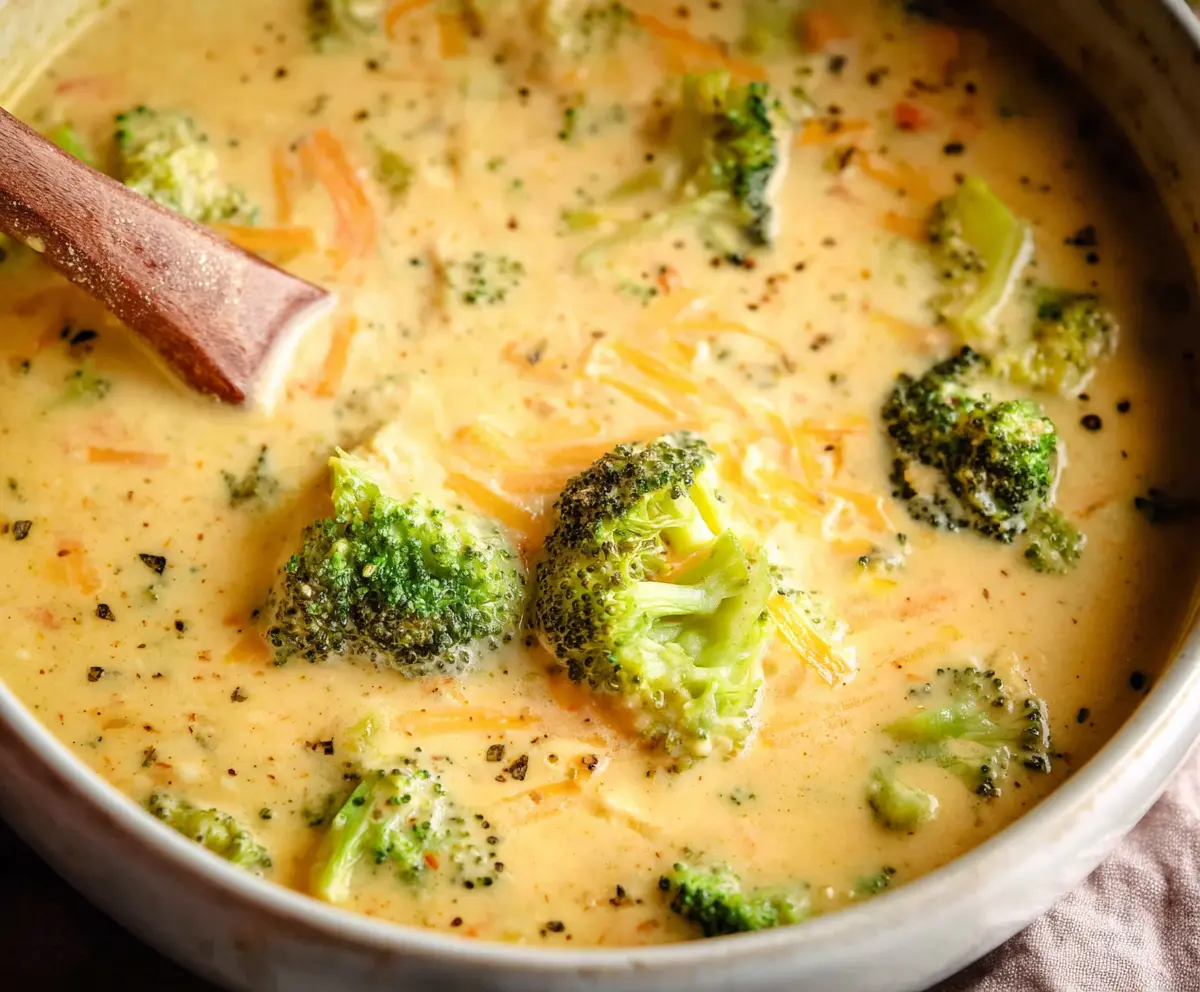 Healthy Broccoli Cheddar Soup Recipe