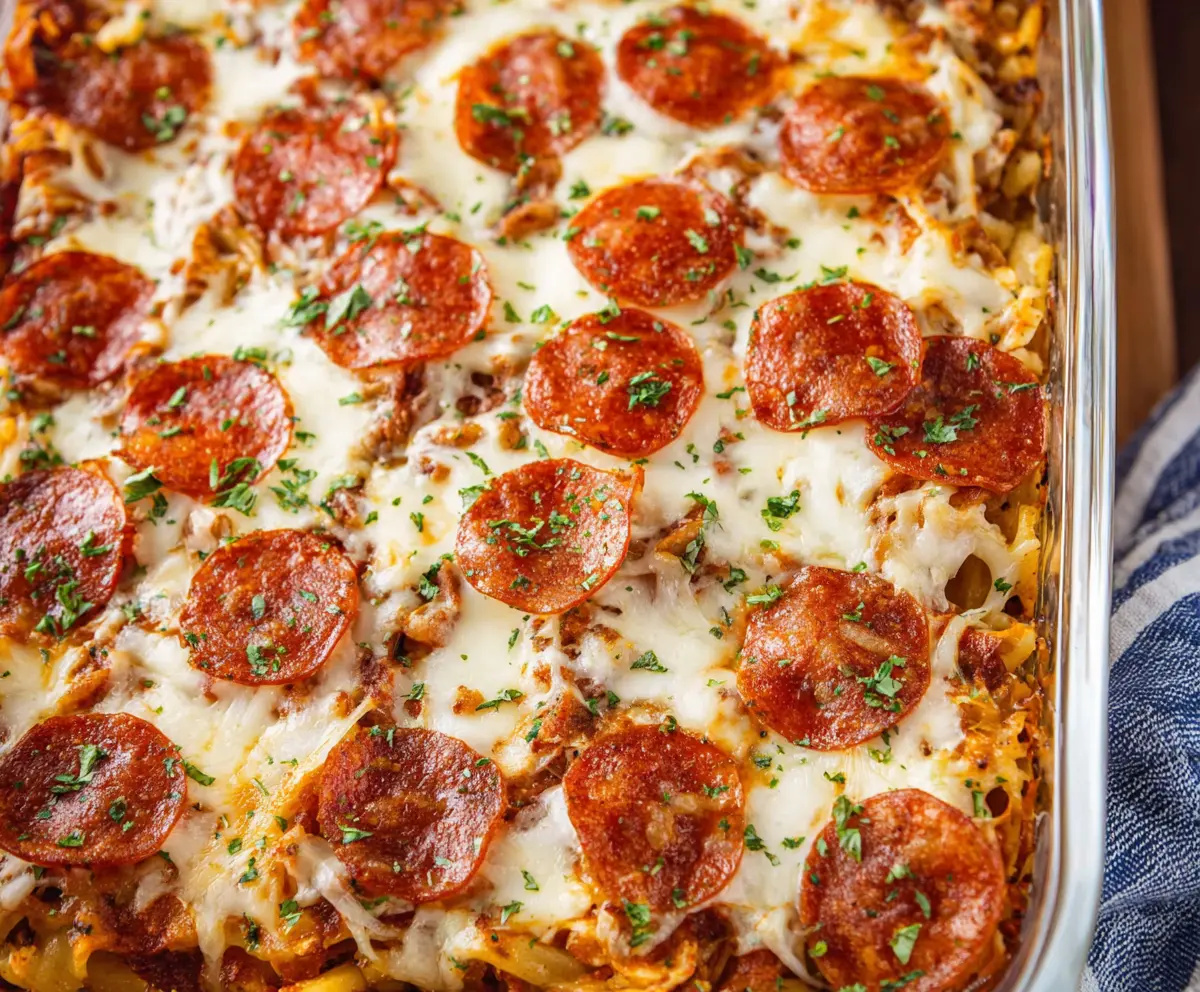 Easy Pepperoni Pizza Casserole