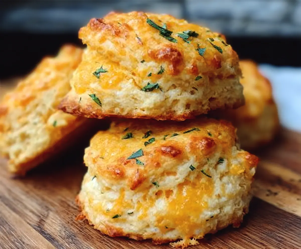 Easy Sourdough Cheddar Biscuits