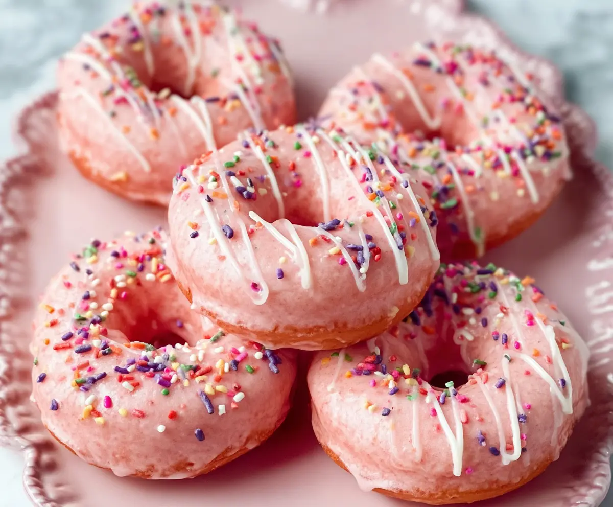 Sweet Valentine's Strawberry Donuts