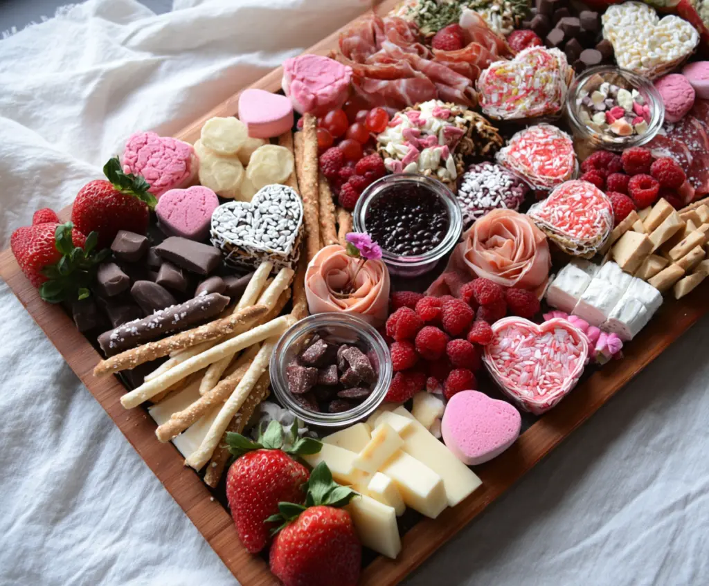 Valentines charcuterie board